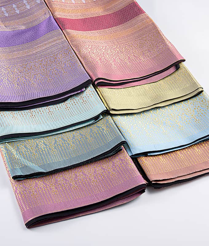 Sikat na Tradisyunal na Thai na Sarong na Tela Lahat ng Polyester na Jacquard na Tela